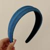 Diadema de mezclilla azul de alta gama de ala ancha para mujer 2025 Nueva diadema de corona alta para lavar la cara y prensar el cabello Pinza para el cabello de uso diario Sombrerería