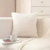 Funda de almohada estilo ins nórdico, pana rayada de color liso, funda de cojín de sofá de interior de moda, almohada de decoración para el hogar