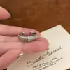 Anillo de Plata de Ley 925 Simple Dulce Fresco Flor Otoño Invierno Nuevo Anillo para Mujer ins Sensación de Alta Gama Anillo de Junta Abierta Ajustable