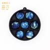 Cuentas de Silicona Pulsera de Transferencia de Agua Colorida Cuentas Redondas Perforadas Cuentas Sueltas Mordedor de Grado Alimenticio 15mm Accesorios para Bricolaje Cuentas para Orejas