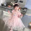 Vestido de Princesa Elsa de Frozen para Niñas Verano Manga Corta Nuevo Vestido Elsa para Bebés Vestido de Verano