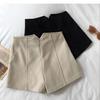 Nuevos Pantalones Cortos de Lana para Mujer para Otoño e Invierno, Pantalones de Moda de Cintura Alta en Línea A, Aspecto Adelgazante y Pantalones Versátiles Casuales de Pierna Ancha con Sudaderas