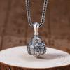Venta al por mayor de fábrica de plata esterlina 925, collar de plata tailandesa retro, colgante de plata con corona para hombres y mujeres, se puede instalar en la caja de maldición Shurangama