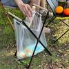 Rack de lixo dobrável para acampamento ao ar livre para acampamento doméstico cozinha portátil rack de suporte para saco de lixo rack de armazenamento de ferro