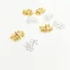 Conector de Doble Colgante Tipo Valla de Oro de 18K14K con Retención de Color Fuerte, Microincrustado con Circonita, para Pulsera, Collar, Accesorios de Aretes DIY