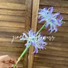 Flor de Cabeça Dupla, Manzhu Sha Hua, Flor Artificial Lírio da Chuva, Adereços para Estúdio Fotográfico Estilo Antigo, Flores para Decoração de Casamento