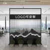 Pantalla Divisoria de Vidrio Moderna para Oficina con LOGOTIPO Pared de Imagen de Bloqueo de Fondo para Vestíbulo de Entrada y Escritorio de Recepción