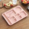 Grid plate comercial food grade plástico de seis grades fast food plate hospital equipe escolar cantina multi-grid prato atacado