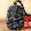 Collar con colgante de tiranosaurio de la marca Dragon de obsidiana esmerilada de boutique transfronteriza, joyería para hombres y mujeres, venta caliente en vivo