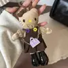 Bolsa Colgante Hello Kitty Piernas Largas Fragancia Ligera Muñeca de Peluche Dibujos Animados Lindo Llavero de Corazón Colgante de Regalo