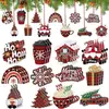Decoraciones Navideñas de Madera Prehechas Transfronterizas, Decoraciones Navideñas de Mesa, Adornos Colgantes, Accesorios para el Ambiente del Árbol de Navidad
