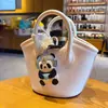 Llavero Colgante Creativo de Cuero PU Sanxingdui para Parejas Colgante de Llavero de Coche Panda Retro Colgante de Bolso Venta al por Mayor
