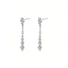 Pendientes de Borla con Forma de Gota de Agua Pavimentados con Pedrería S999 Plata de Ley Super Brillantes para Mujer 2026 Nuevo Estilo Lujo Ligero Gama Alta Exquisitos Frescos y Elegantes Joyería para Orejas