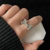Anillo abierto coreano elegante con lazo bañado en cobre, súper lindo y dulce, con diseño de hada, personalizado en estilo francés.