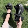 Zapatos Mary Jane Estilo Francés para Mujer, Nuevo Modelo Primavera 2026, Zapatos de una Sola Suela Gruesa con Lazo, Zapatos de Piel Bajos con Tacón Grueso Estilo Hada