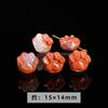 Jingde joyería jade rojo del sur natural tallado cuentas sueltas individuales accesorios garra de gato valiente cuentas para joyería diy al por mayor