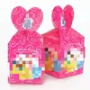 Caja de dulces con estampado de dibujos animados para decoración de fiestas infantiles, caja de refrigerios, caja de embalaje variada, caja de manzana, 6 piezas