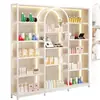 Prateleira de Armazenamento para Cosméticos, Armário de Exposição de Salão de Beleza de Chão, Prateleira de Exposição de Nail Art de Múltiplas Camadas, Prateleira de Exposição de Produtos Multifuncional