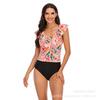 Nuevo Traje de Baño con Volantes 2025 Ropa de Baño de Comercio Exterior Europeo y Americano Bikini de Cintura Alta Multicolor Multitalla Dropshipping