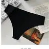 Tanga sin costuras de una pieza Sexy Deportivo Sin pellizcos Ropa interior Invisible de tiro bajo Transpirable Seda de hielo Ropa interior sin costuras para mujer