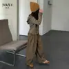 Chaqueta para Niñas YOJIA 2026 Otoño Nueva Cardigan con Capucha para Niños Grandes Camisa de Rayas con Cremallera Chaqueta de Manga Larga