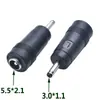Adaptador de Tomada de Conversão para Adaptador de Energia CC 5.5/2.1 Fêmea para Macho Carregador Adaptador para Laptop
