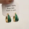 Brinco Ankora Vermelho Estilo Retrô Cor Vermelha Esmaltada a Frio Argola de Orelha Banhado a Ouro Real Moda Brincos com Sensação de Alto Padrão Brincos para Mulheres