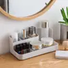 Caixa de Armazenamento de Cosméticos Mesa de Maquiagem de Mesa Armazenamento de Batons para Produtos de Cuidados com a Pele Caixa de Armazenamento de Mesa Simples Capacidade Grande Mesa de Maquiagem