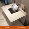Mesa pequeña plegable para cama, dormitorio de estudiante, plegado en un segundo, estable, no requiere taladro, mesita de noche ahorradora de espacio