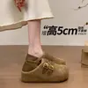 Zapatos Birkenstock que aumentan la altura 5 cm dos usos mujer 2026 otoño nuevo retro slip-on suela blanda versátiles de moda zapatos de vestir