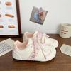 Tênis de Treino Apple para Mulheres 2025 Novo Verão Respirável Esportivo Casual Tênis Chunky Versátil Sapatos Brancos para Estudantes