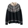 Suéter de cachemira para mujer, nuevo estilo de otoño, corte holgado, suéter de punto pullover de color liso