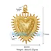 P04 L49B Accesorios para joyería DIY AMOR AMOR corazón circón rojo aceite goteando alas de cupido