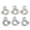 8.5 * 9.5mm Luna estrella diy aleación joyería accesorios collar pulsera pendientes colgante colgante personalizado