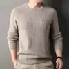 Suéter de Lana de 9 Pines Transfronterizo para Hombre, Suéter Grueso de Invierno Nuevo para Adultos Mayores, Suéter de Punto Cálido de Cuello Redondo, Suéter de Aguja Gruesa