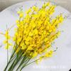 Venta al por mayor de fábrica, 5 tenedores con orquídea danzante de soja, flores artificiales, flores falsas, conjunto de decoración para bodas y hogar, arreglos florales, adornos