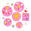 Conjunto Série Oceano Molde de Silicone para Bolo de Fondant Ferramentas de Confeitaria de Chocolate DIY Molde de Argila Ultraleve