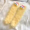 Calcetines para Mujer, Calcetines de Media Caña Feos y Divertidos, Calcetines para Dormir en Casa de Otoño e Invierno, Terciopelo de Visón Peludo para el Hogar, Lindos y Cálidos