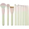 Nuevo Pincel de Maquillaje Cangzhou Mango de Madera 12 Cerdas Suaves Pincel Plano para Base de Maquillaje Set Completo de Herramientas de Belleza