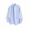 2025 Nueva Camisa Rayada de Otoño Transfronteriza Estilo Japonés Tendencia Casual Camisa Chaqueta Camisa Larga de Hombre de Moda