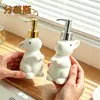 Frasco Fofo de Desinfetante para Mãos Tipo Pressão de Coelho para Banheiro de Casa Dispenser de Sabonete Líquido Shampoo Frasco Dispenser Criativo Moderno