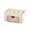 Caixa de armazenamento de cosméticos de mesa de plástico, caixa de armazenamento de joias multifuncional doméstica, gaveta de batom, armazenamento de mesa de escritório