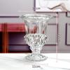 Jarrón Alto de Vidrio Transparente Estilo Romano Europeo, Grueso y Prensado, Adorno de Decoración para el Hogar de Cristal Transparente, Arreglo Floral