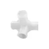 Conector de Prateleira de Plástico Guarda-Roupa de Tecido Tridimensional de Canto Reto Adaptador de Quatro Vias com Cinco Furos Interface de Estrutura Conector de Canto para Sapateira