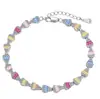 Europeu e americano INS novo S925 pulseira de prata esterlina feminina cor dopamina zircão moda avançada série combinando joias femininas