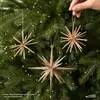 Nuevo Colgante Navideño Creativo Estrella Explosiva de Acrílico con Purpurina Adorno de Decoración de Árbol de Navidad Suministros Navideños