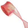 Cinta de rafia iridiscente de 4 cm de ancho, decoración de caja de regalo floral para empaque de cola de pez, lazo de bricolaje, cinta tejida para empaque de flores frescas