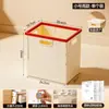 Caja de almacenamiento plegable para libros de texto BNBSDesk, caja de almacenamiento de libros a prueba de polvo portátil para dormitorio de estudiante, con tapa