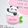 Acessórios de Resina de Panda Rosa Fofo de Desenho Animado Materiais Manuais DIY Capa de Celular Chaveiro Flor para Sapato Joia Atacado