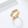 Anillo de acero de titanio con viento neutro frío, seis lados lisos con letras, nicho de moda para hombre, personalidad, anillo de acero inoxidable